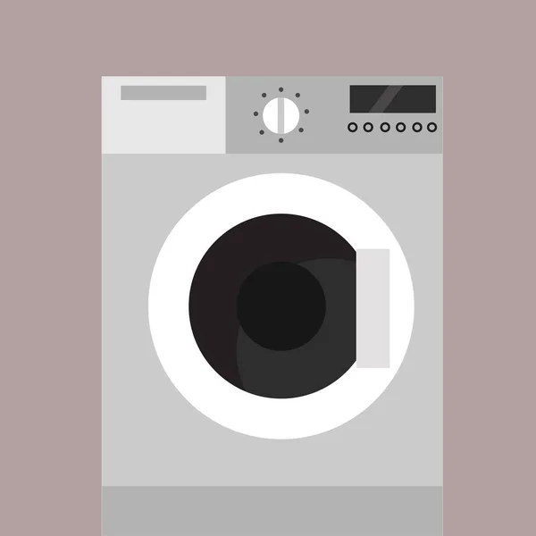 Washing Machine Illustration Vector White Background — Stock Vector