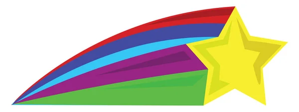 虹の星 イラスト 白い背景のベクトル — ストックベクタ