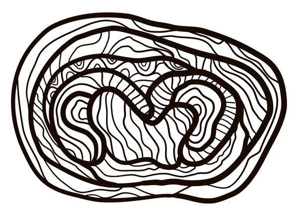 Uovo Decorativo Pancetta Illustrazione Vettore Sfondo Bianco — Vettoriale Stock