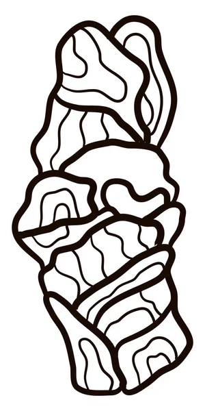 杏仁羊角面包 白色背景上的载体 — 图库矢量图片
