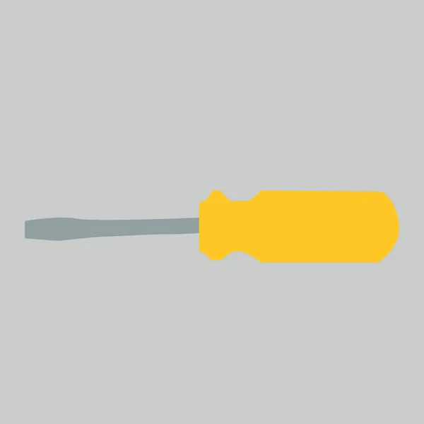 Gelber Schraubenzieher Illustration Vektor Auf Weißem Hintergrund — Stockvektor