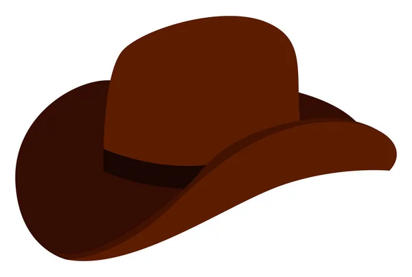 Cowboy Hat Illustration Vector White Background — Stock Vector