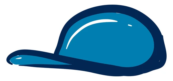 Modrá Baseballová Čepice Ilustrace Vektor Bílém Pozadí — Stockový vektor