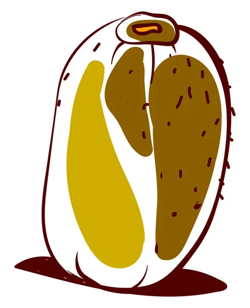 Tekening Van Een Kiwi Illustratie Vector Witte Achtergrond — Stockvector