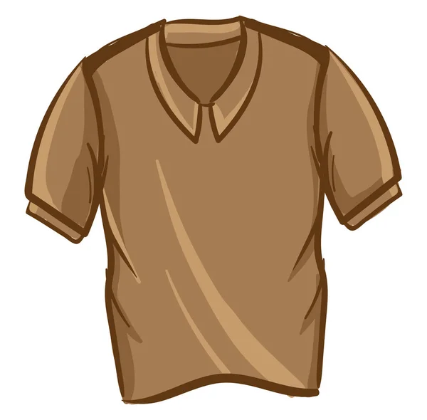 Braunes Shirt Illustration Vektor Auf Weißem Hintergrund — Stockvektor