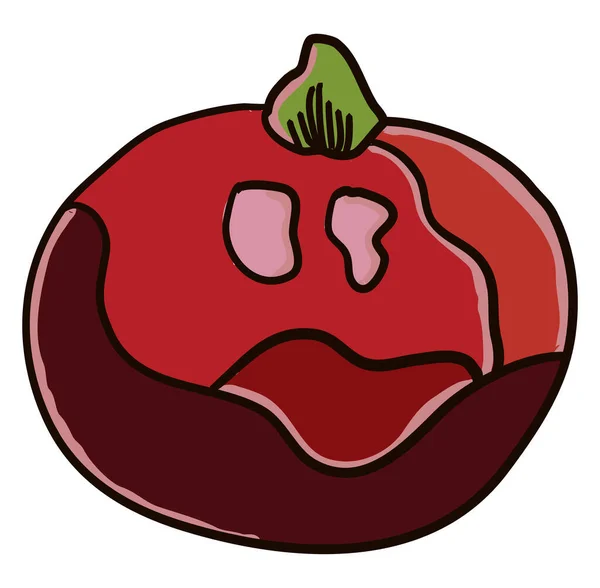 Bizarre Tomate Illustration Vecteur Sur Fond Blanc — Image vectorielle