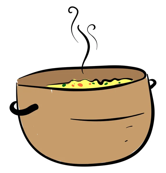 Zupa Misce Ilustracja Wektor Białym Tle — Wektor stockowy