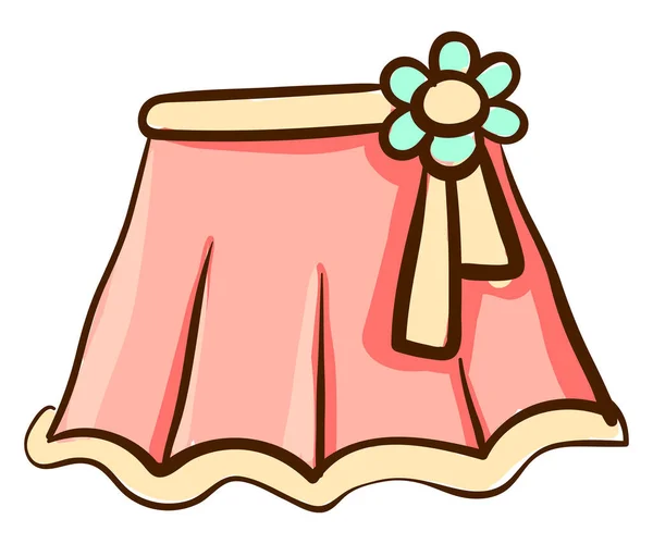 Pink Skirt Illustration Vector White Background — Stock Vector