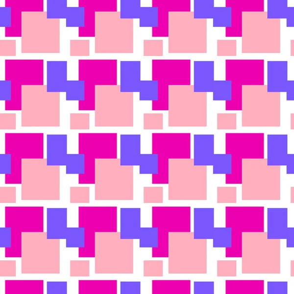 ピンクの正方形の壁紙 イラスト 白い背景のベクトル — ストックベクタ