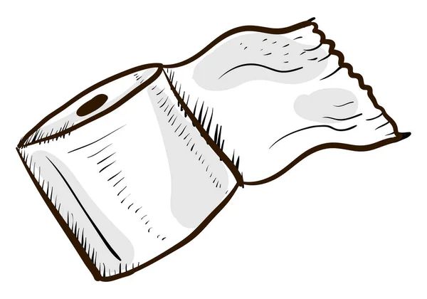 Toaletní Papír Ilustrace Vektor Bílém Pozadí — Stockový vektor