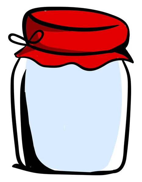 Джар Червоною Шапочкою Ілюстрація Вектор Білому Тлі — стоковий вектор