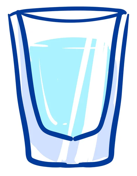 Glas Water Illustratie Vector Witte Achtergrond — Stockvector