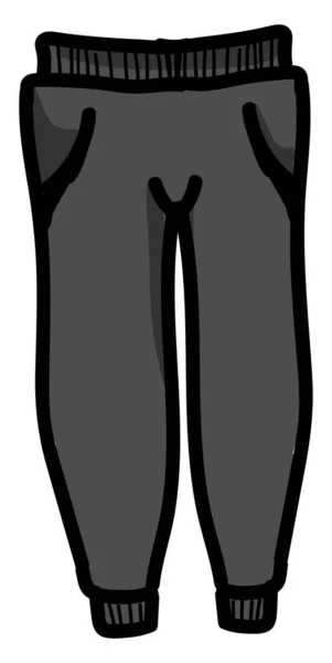 Pantalones Negros Ilustración Vector Sobre Fondo Blanco — Vector de stock