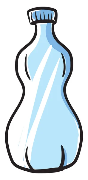 Botella Agua Ilustración Vector Sobre Fondo Blanco — Vector de stock