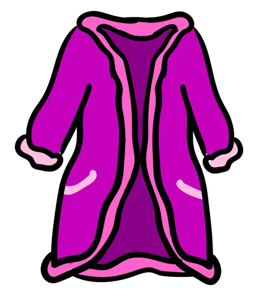 분홍색 Bathrobe Illustration Vector White Background — 스톡 벡터