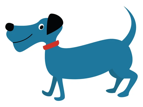 Blue Dog Illustration Vector White Background — Stock Vector