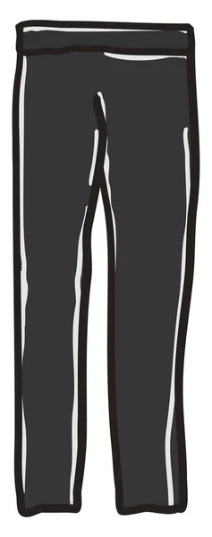 Pantalones Negros Ilustración Vector Sobre Fondo Blanco — Archivo Imágenes Vectoriales