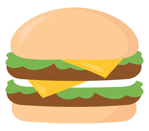 Sladký Burger Ilustrace Vektor Bílém Pozadí — Stockový vektor
