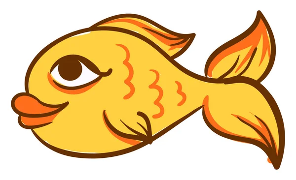 Goldfisch Illustration Vektor Auf Weißem Hintergrund — Stockvektor