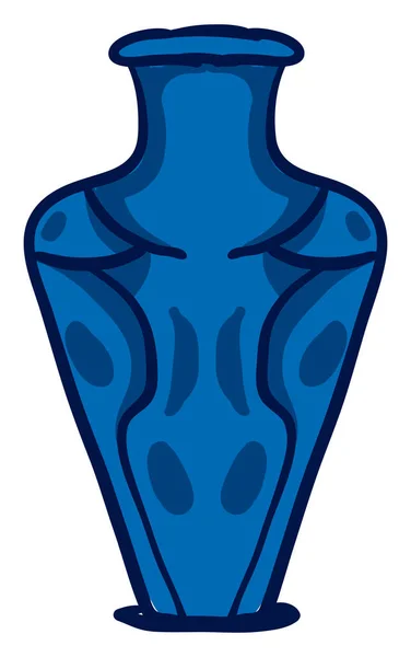 Vase Bleu Pour Fleurs Illustration Vecteur Sur Fond Blanc — Image vectorielle