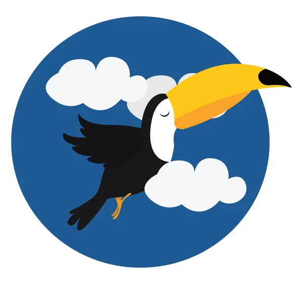 Oiseau Volant Illustration Vecteur Sur Fond Blanc — Image vectorielle
