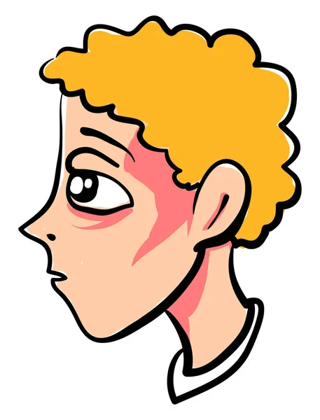 Chlapec Žlutými Vlasy Ilustrace Vektor Bílém Pozadí — Stockový vektor