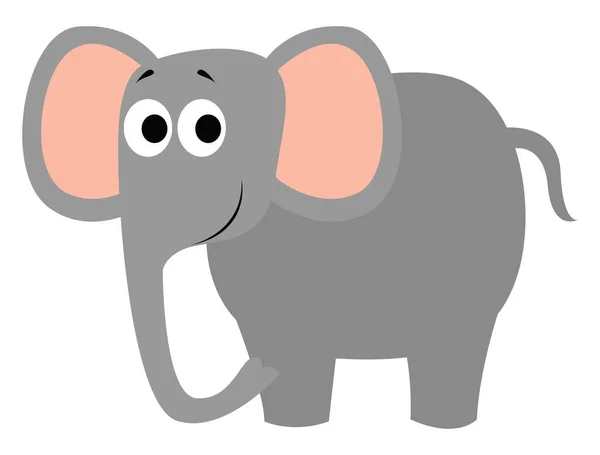 Elefante Grande Ilustração Vetor Sobre Fundo Branco —  Vetores de Stock