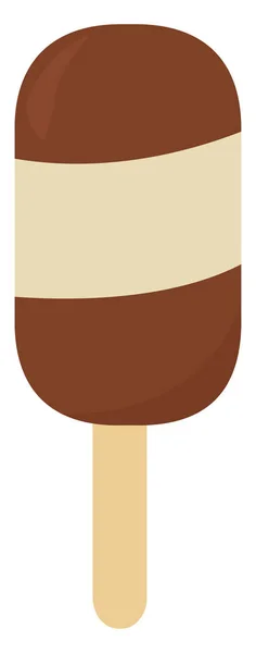 Шоколадное Мороженое Иллюстрация Вектор Белом Фоне — стоковый вектор