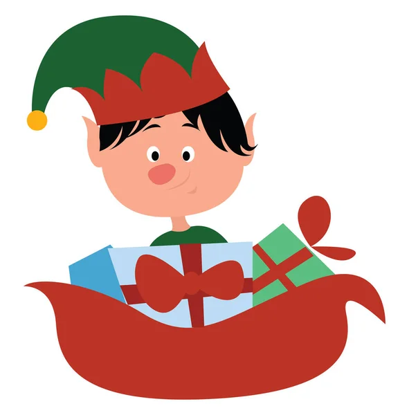 Χριστουγεννιάτικα Δώρα Εικονογράφηση Διάνυσμα Λευκό Φόντο — Διανυσματικό Αρχείο