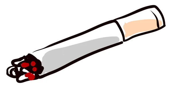 Sigara Karikatürü Illüstrasyon Beyaz Arkaplanda Vektör — Stok Vektör