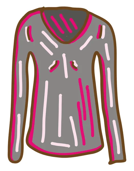 Camicia Cotone Rosa Illustrazione Vettore Sfondo Bianco — Vettoriale Stock