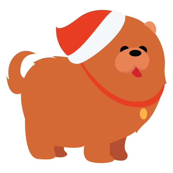 Cute Chow Chow 白色背景上的向量 — 图库矢量图片