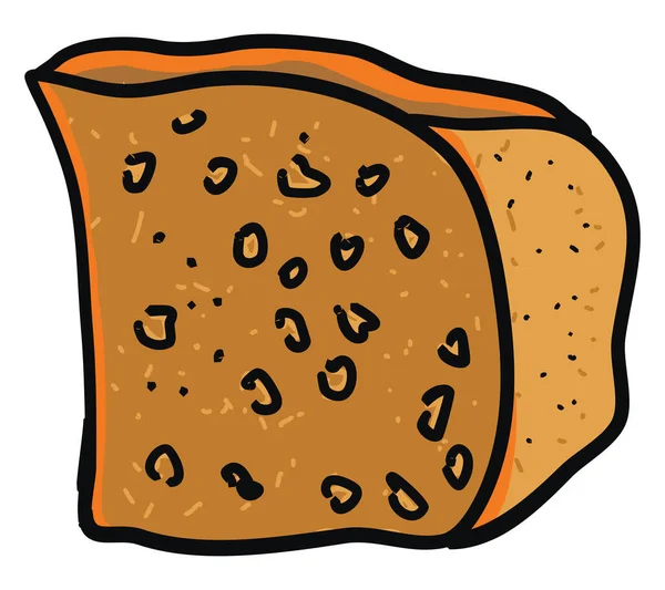 Cornbread Bread Flat Illustration Vector White Background — Stock Vector