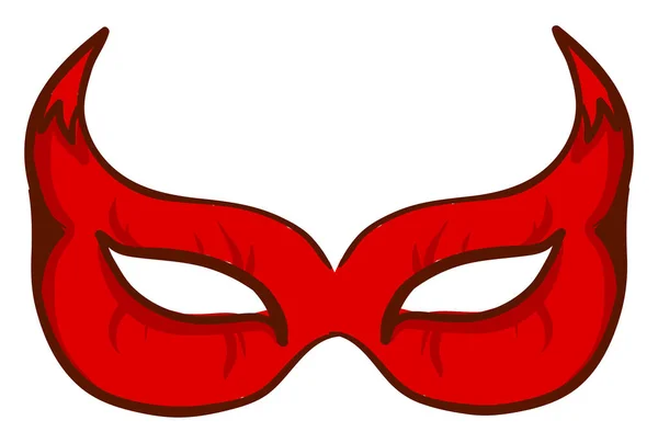 Şeytan Kırmızı Maskesi Illüstrasyon Beyaz Arkaplan Üzerindeki Vektör — Stok Vektör