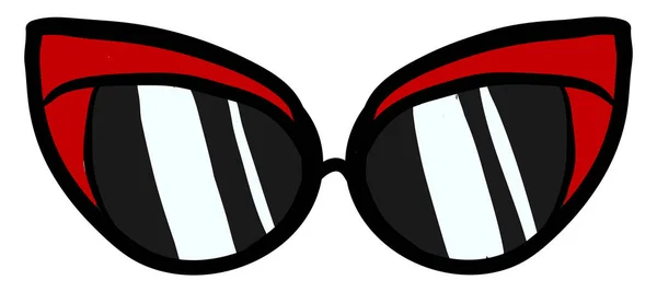 Crazy Sunglasses Illustration Vector White Background — Stock Vector