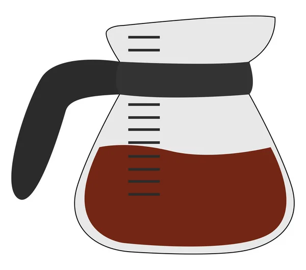 Καφές Γυάλινο Δοχείο Εικονογράφηση Διάνυσμα Λευκό Φόντο — Διανυσματικό Αρχείο