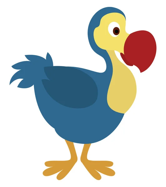 Dodo Oiseau Illustration Vecteur Sur Fond Blanc — Image vectorielle