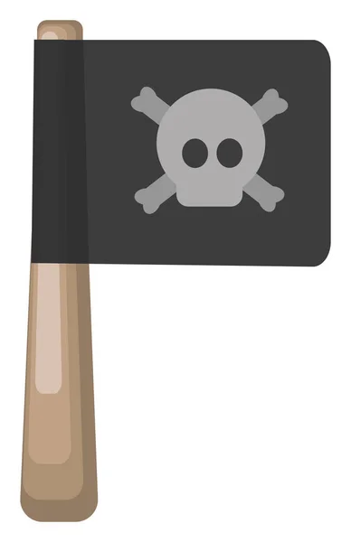 Piratenflagge Illustration Vektor Auf Weißem Hintergrund — Stockvektor