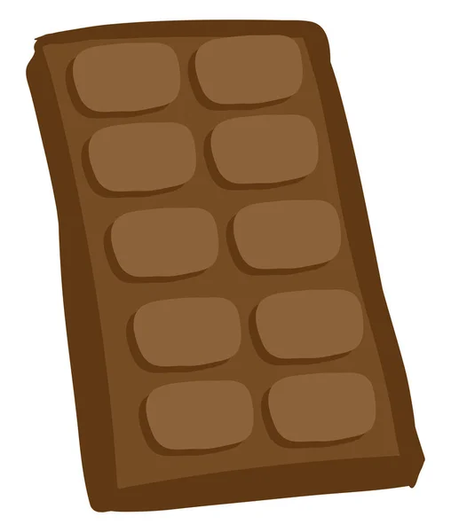 Tavoletta Cioccolato Illustrazione Vettore Sfondo Bianco — Vettoriale Stock