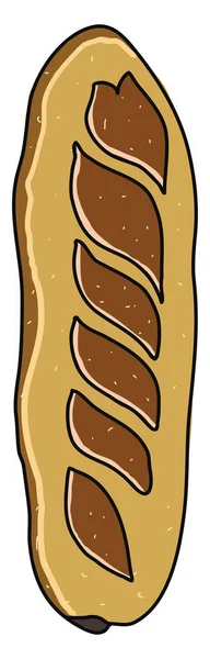 Long Bread Drawing Illustration Vector White Background — Stock Vector