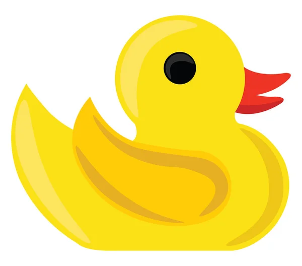 Rubber Duck Illustration Vector White Background — Stock Vector