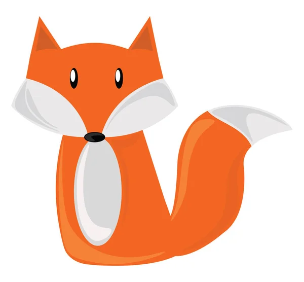 Renard Orange Illustration Vecteur Sur Fond Blanc — Image vectorielle