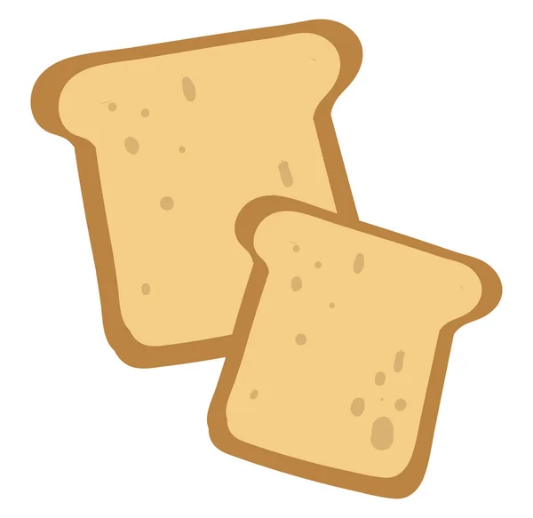 Flat Toast Illustration Vector White Background — Stock Vector