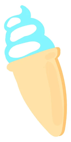Crème Glacée Plate Illustration Vecteur Sur Fond Blanc — Image vectorielle