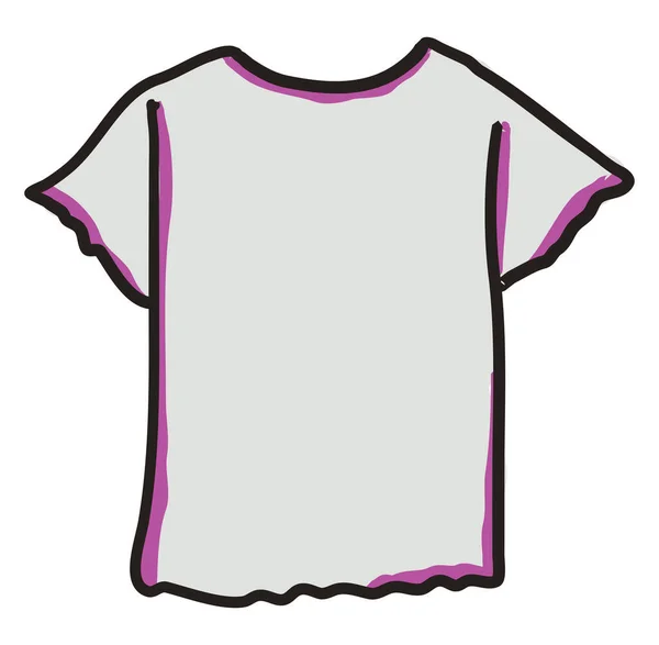 Camisa Blanca Ilustración Vector Sobre Fondo Blanco — Archivo Imágenes Vectoriales