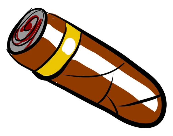 Dessin Cigare Illustration Vecteur Sur Fond Blanc — Image vectorielle