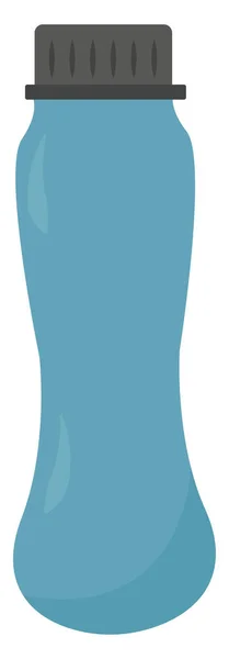 Bottiglia Blu Palestra Illustrazione Vettore Sfondo Bianco — Vettoriale Stock