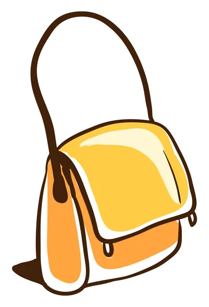 黄色のバッグ イラスト 白い背景にベクトル — ストックベクタ