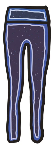 Blue Pants Ilustrasi Vektor Pada Latar Belakang Putih - Stok Vektor