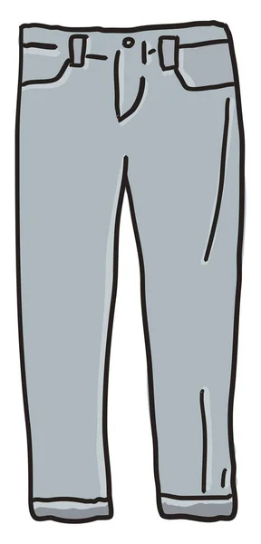 Ljus Jeans Illustration Vektor Vit Bakgrund — Stock vektor